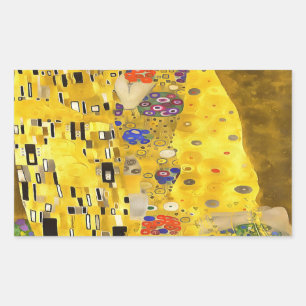 Adesivo Retangular Os Amantes Beijam Pintura Acrílica De Arte Bela