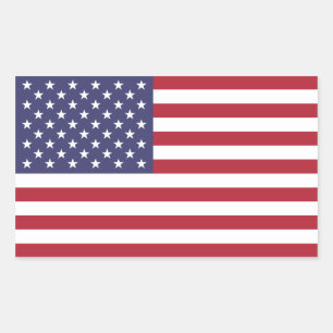 Adesivo Retangular Os Estados Unidos/bandeira americana, USA/US