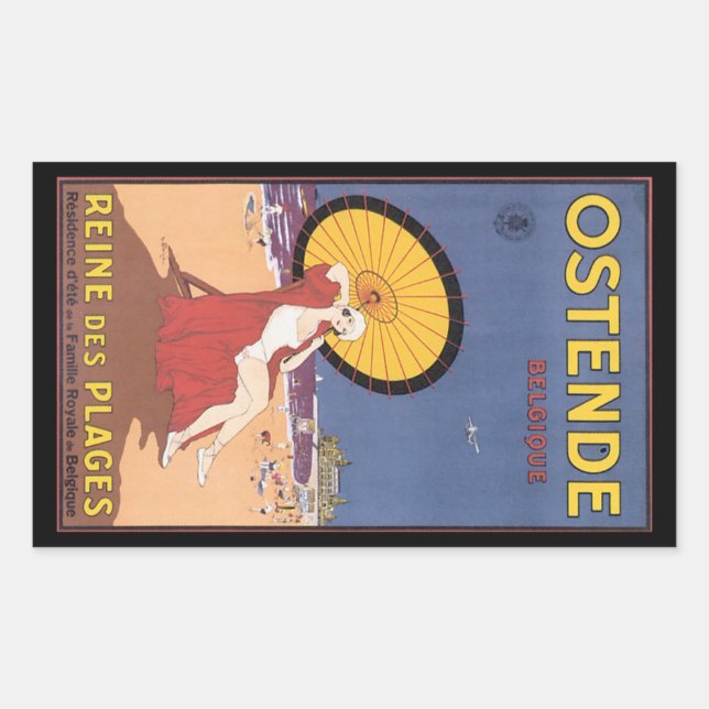 Adesivo Retangular Ostende - Bélgica (Frente)