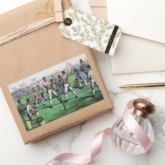 Adesivo Retangular Ótima Luta pelo Campeonato, Boxe Clássico (Presentear)