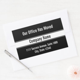 Adesivo Retangular Our Office Has Moved Template Moving Announcement
