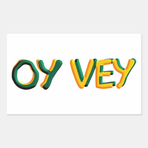 Adesivo Retangular Oy Vey