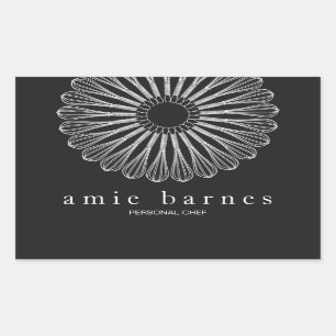 Adesivo Retangular Padaria Preta de Chef Branca Logotipo Whisel