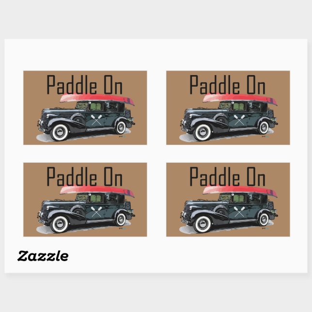 Adesivo Retangular Paddle No Design Clássico Do Carro - Pentes Retang (Folha)