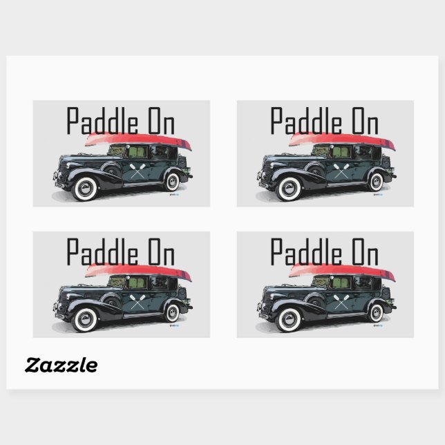 Adesivo Retangular Paddle No Design Clássico Do Carro - Pentes Retang (Folha)