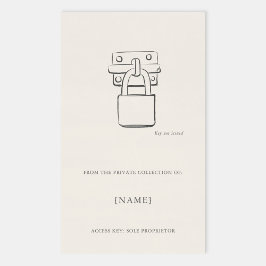 Adesivo Retangular Padlock Ex Libris Bookplate -Library Label