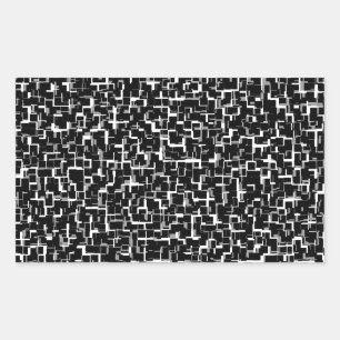 Adesivo Retangular Padrão branco preto da câmera digital