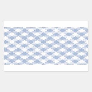Adesivo Retangular Padrão clássico Gingham azul verificado