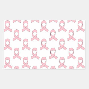 Adesivo Retangular Padrão de Faixa Rosa