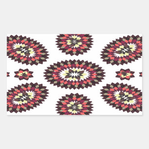 Adesivo Retangular Padrão de Flor Mandala