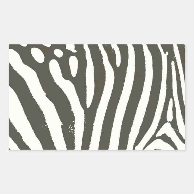 Adesivo Retangular Padrão de Impressão de Animais Zebra Stripe (Frente)