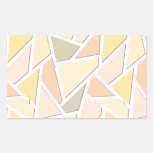 Adesivo Retangular Padrão de mosaico amarelo-limão