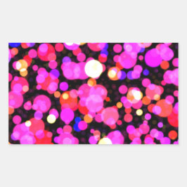 Adesivo Retangular Padrão de Ponto dos Círculos Rosa