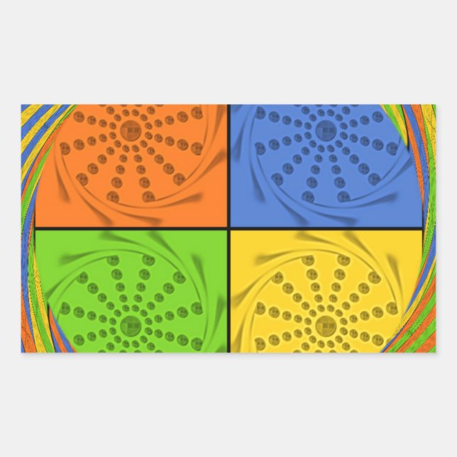 Adesivo Retangular Padrão de tecido egípcio sem costura (Frente)