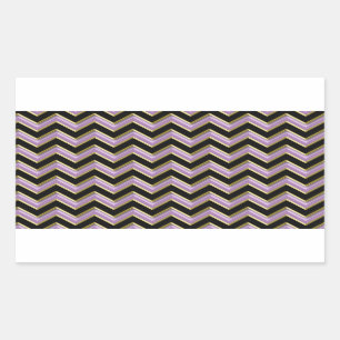 Adesivo Retangular Padrão de Zigzag Preto Dourado Ametist