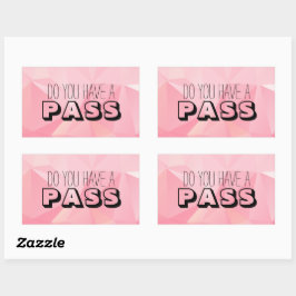 Adesivo Retangular PADRÃO Pink Pastel VOCÊ TEM UM PASSO
