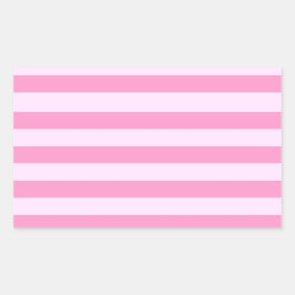 Adesivo Retangular Padrão Simples Moderno de Stripe Rosa Rosa
