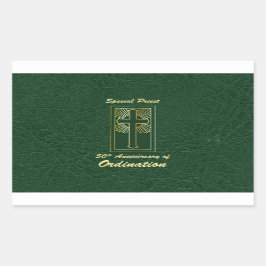 Adesivo Retangular Padre 50º Aniversário da Ordenação do Olho do Cour