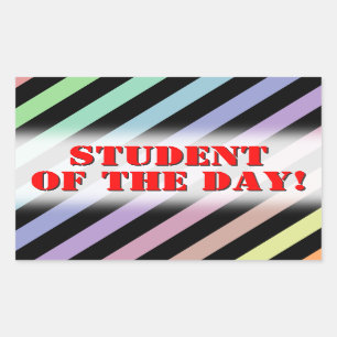 Adesivo Retangular Padrões de cores claras e tiras pretas