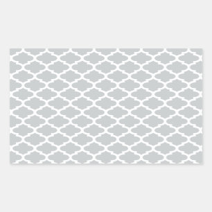 Adesivo Retangular Padrões De Lata De Quatrefoil Qualquer Cor