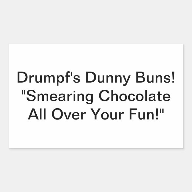 Adesivo Retangular Pãezinhos de Drumpf Hankamer Artjunkhaus Comic Yum (Frente)
