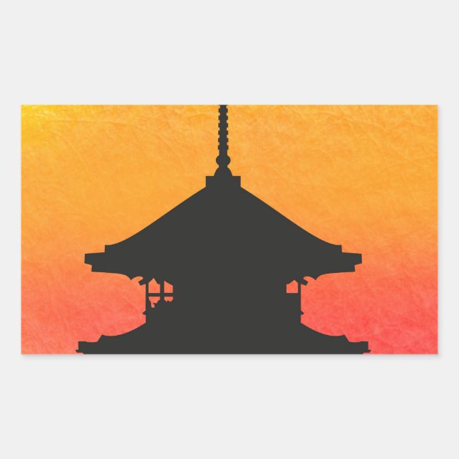 Adesivo Retangular Pagoda Japão - Quioto (Frente)