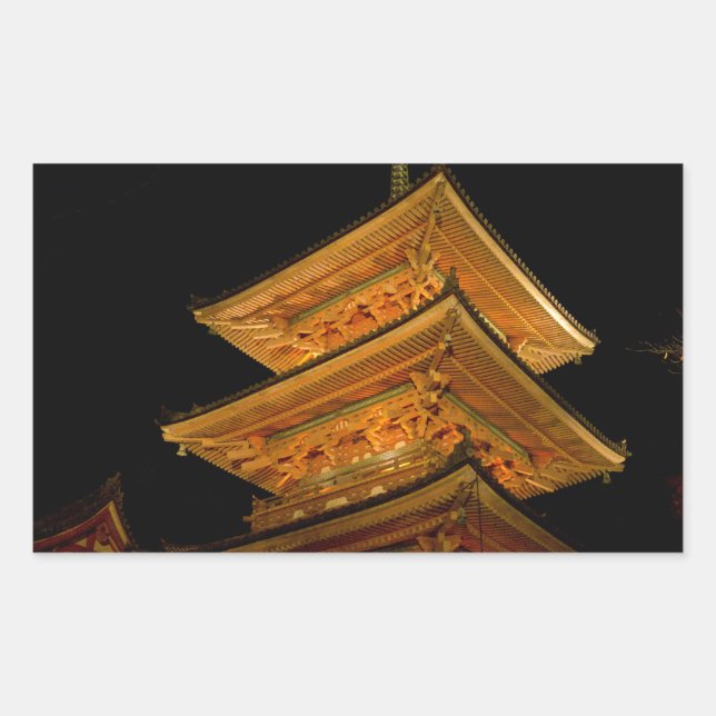 Adesivo Retangular Pagoda Japão - Quioto (Frente)