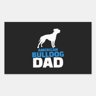 Adesivo Retangular Pai Americano Premium Presente Para O Amor Do Bull
