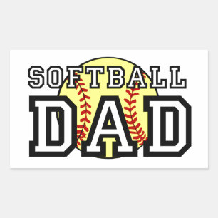 Adesivo Retangular Pai do softball