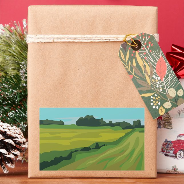 Adesivo Retangular Paisagem do campo (Criador carregado)