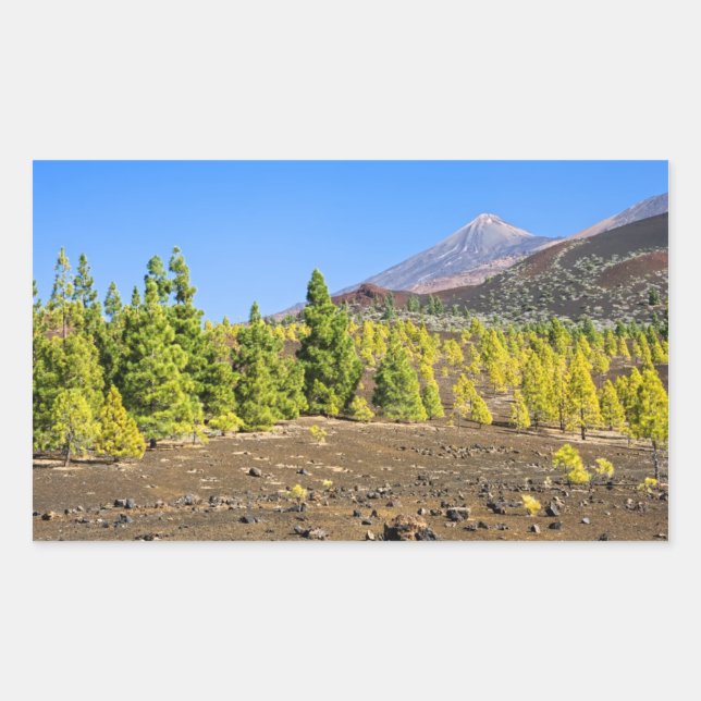 Adesivo Retangular Paisagem do Parque Nacional Teide em Tenerife (Frente)