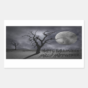 Adesivo Retangular Paisagem Spooky Halloween