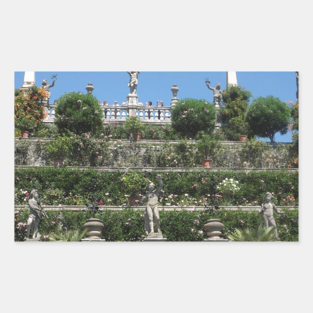 Adesivo Retangular Palácio Borromeo em Stresa, Itália (Frente)