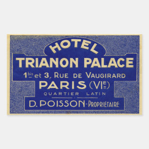 Adesivo Retangular Palácio de Trianon do hotel (Paris France)