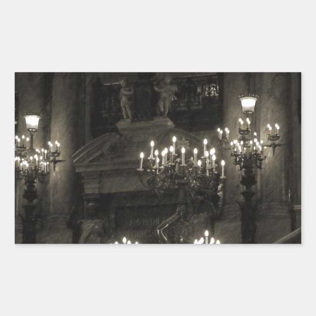 Adesivo Retangular Palais Garnier Paris França (Frente)