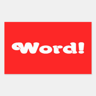 Adesivo Retangular Palavra!