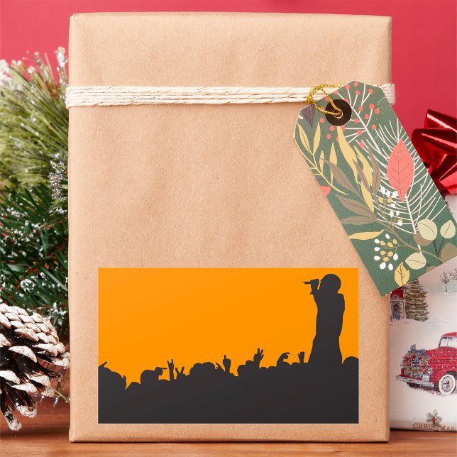 Adesivo Retangular Palavras de concerto (Criador carregado)