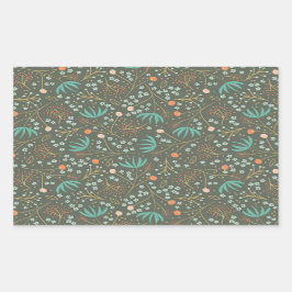 Adesivo Retangular Palha de Natal Colorida Feita à Mão