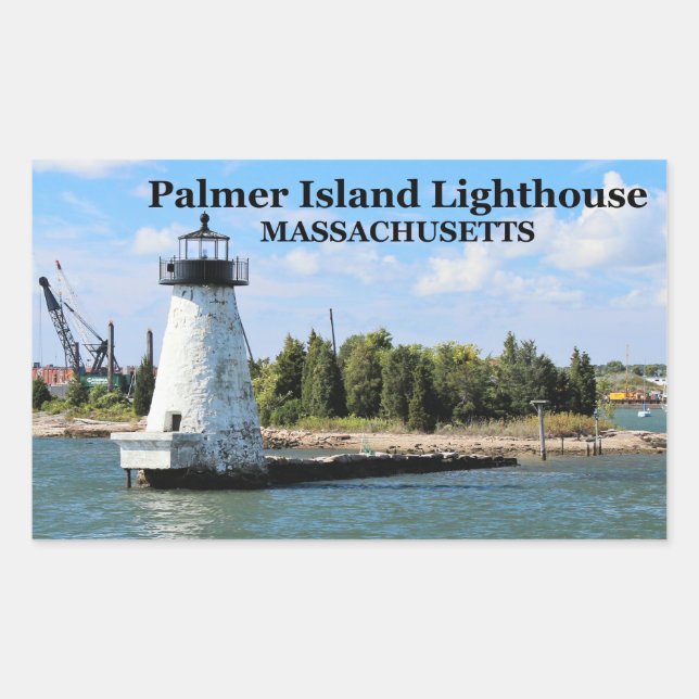Adesivo Retangular Palmer Island Lighthouse, Massachusetts Stickers (Frente)