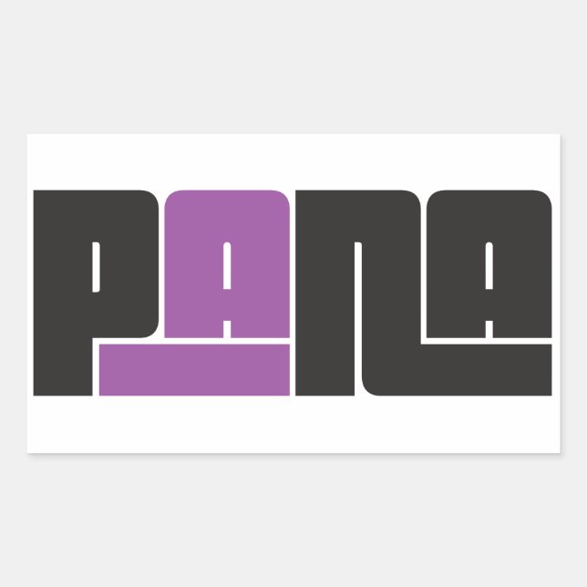 Adesivo Retangular Pana Black and Purple (Frente)