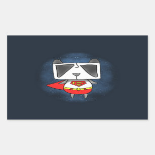 Adesivo Retangular Panda super