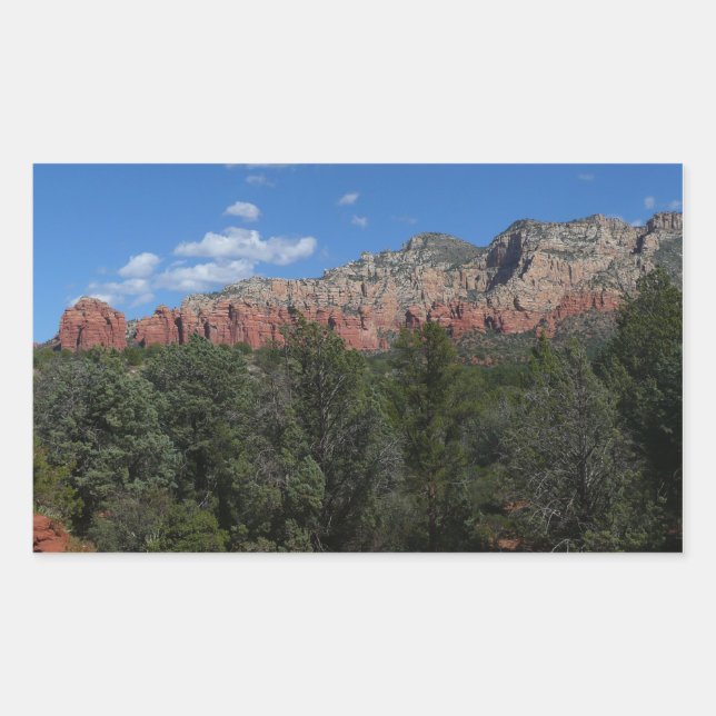 Adesivo Retangular Panorama das Rochas Vermelhas em Sedona Arizona (Frente)