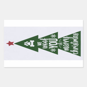 Adesivo Retangular Pão de Natal Feliz