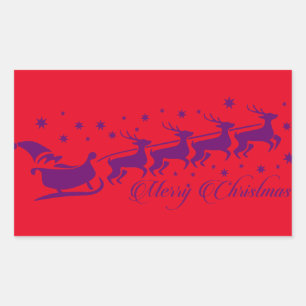 Adesivo Retangular Papai noel clous