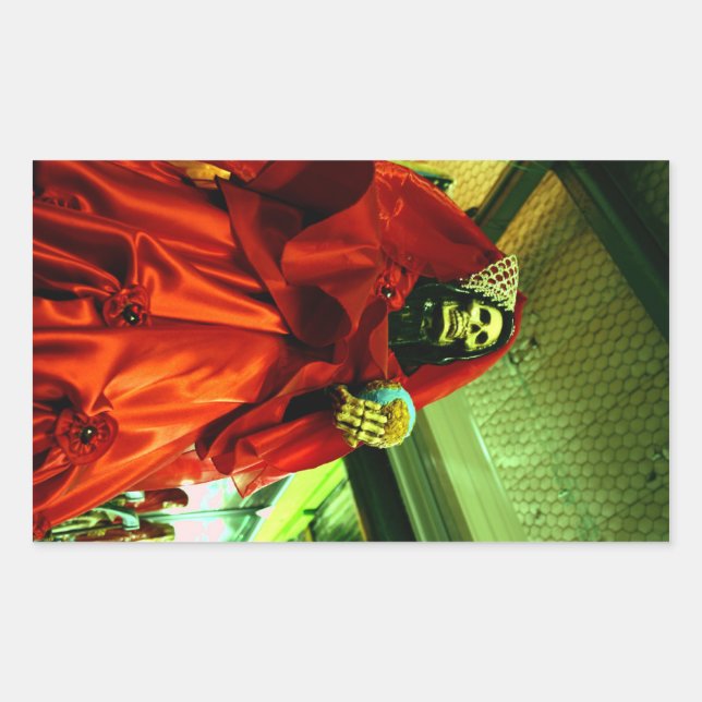 Adesivo Retangular Papai noel com Muerte Sticker (Frente)