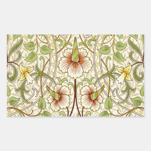 Adesivo Retangular Papel de Parede Flor Clássica Narciso William Morr