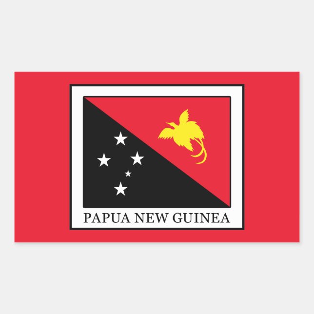 Adesivo Retangular Papua-Nova Guiné (Frente)