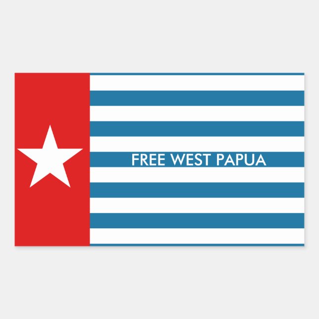 Adesivo Retangular papua ocidental (Frente)