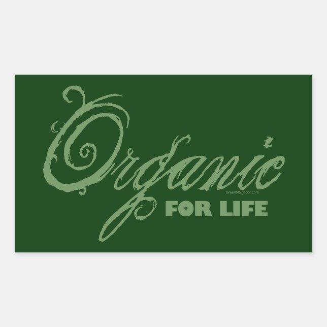 Adesivo Retangular Para a vida, orgânico (Frente)