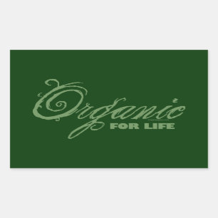 Adesivo Retangular Para a vida, orgânico